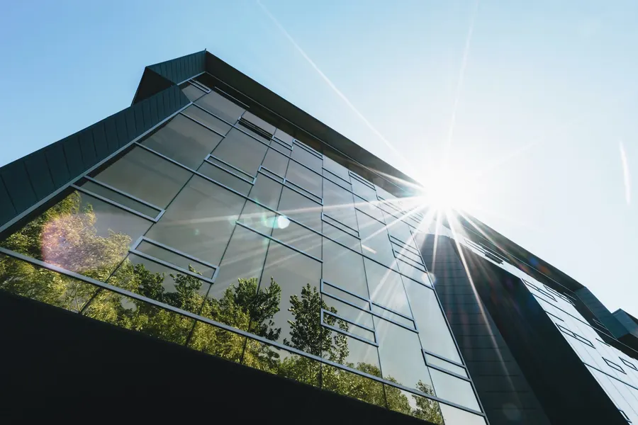 Glass office building