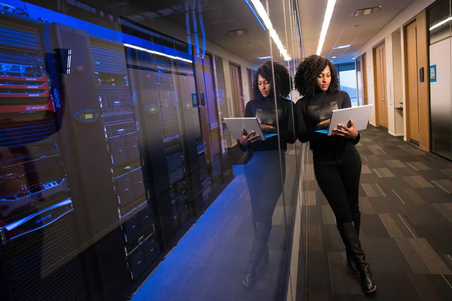 Server room corridor