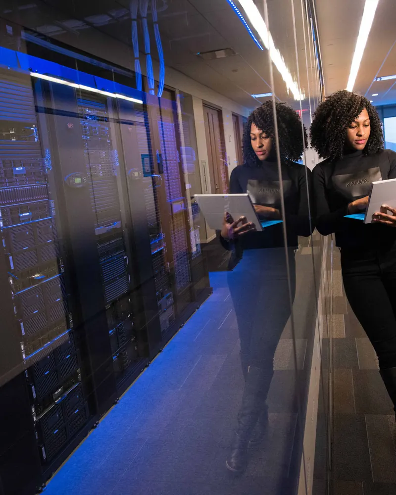 Server room corridor